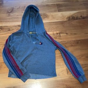 Aviator nation cropped v-neck sweatshirt